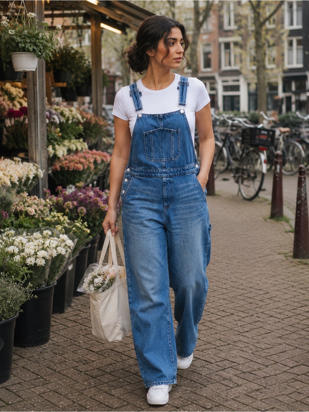 Classic Denim Overalls | Relaxed Fit Carpenter Style | Size Large
